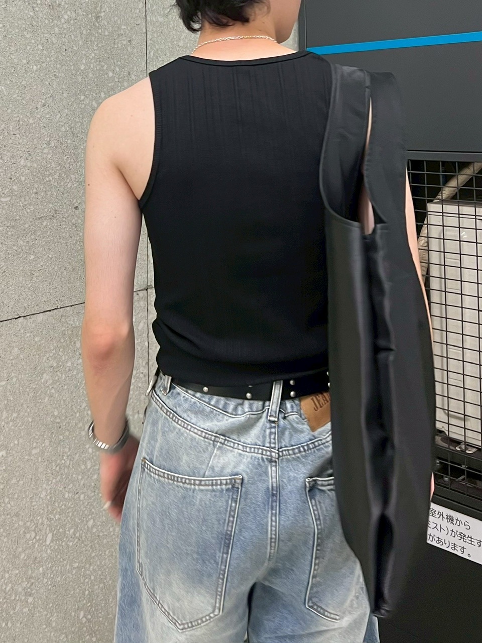 【Chikashitsu +】metal studs sleeveless / 【チカシツプラス】メタルスタッズタンクトップ (2color)