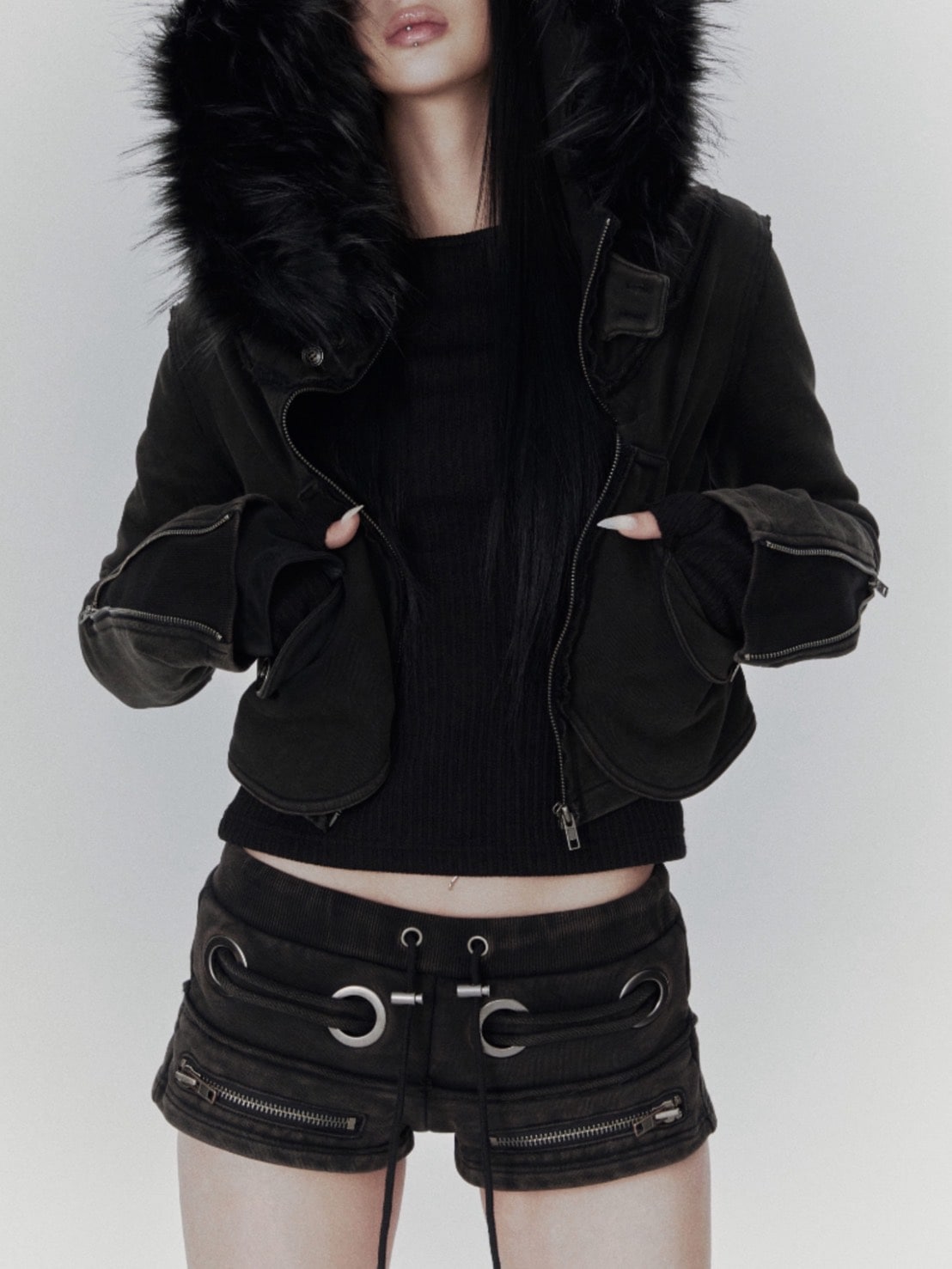 【bonienkiye】Eyelet Short Pants