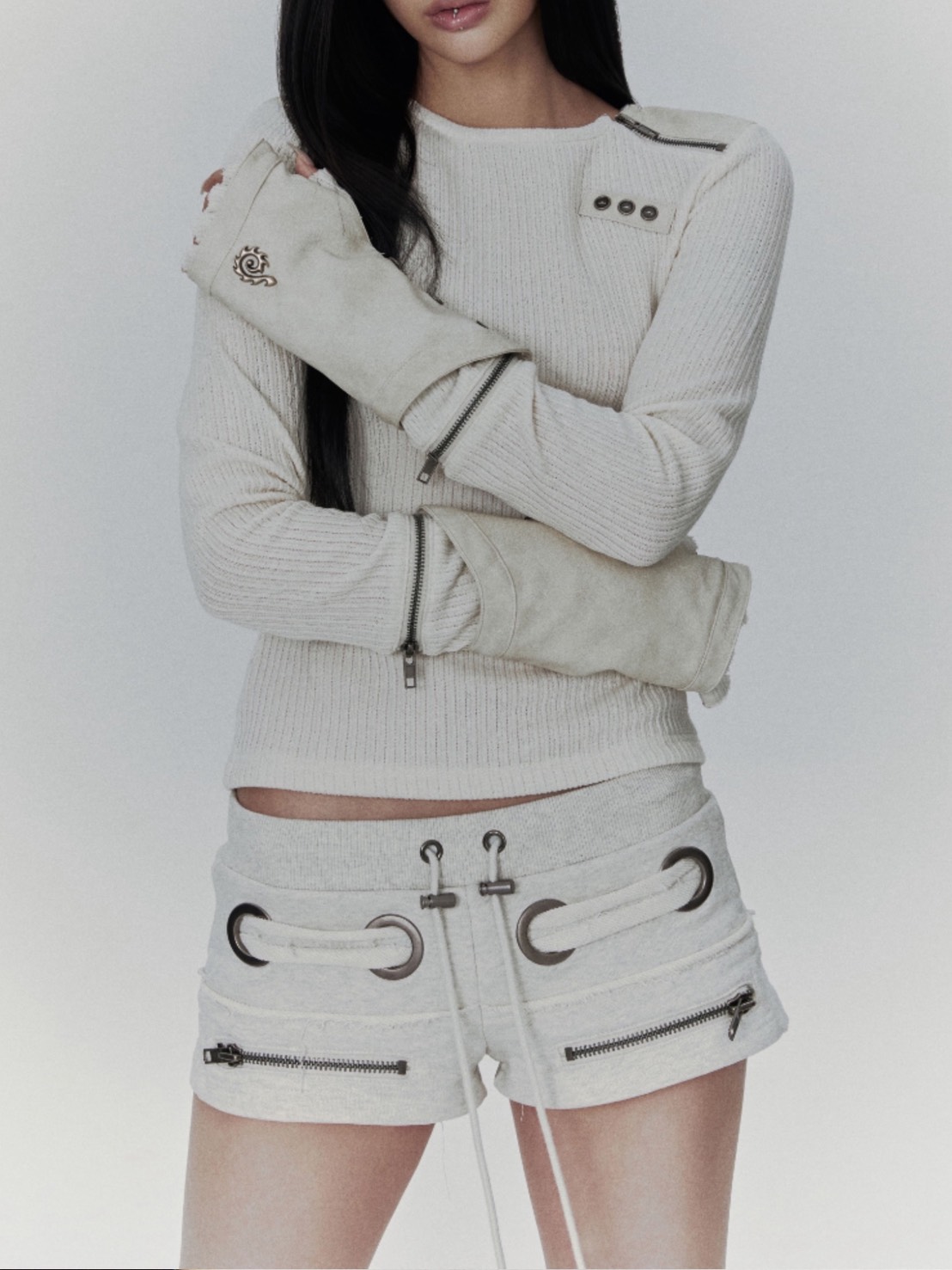 【bonienkiye】Eyelet Short Pants