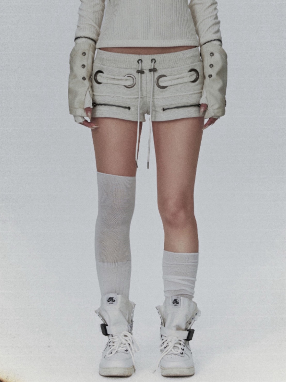 【bonienkiye】Eyelet Short Pants