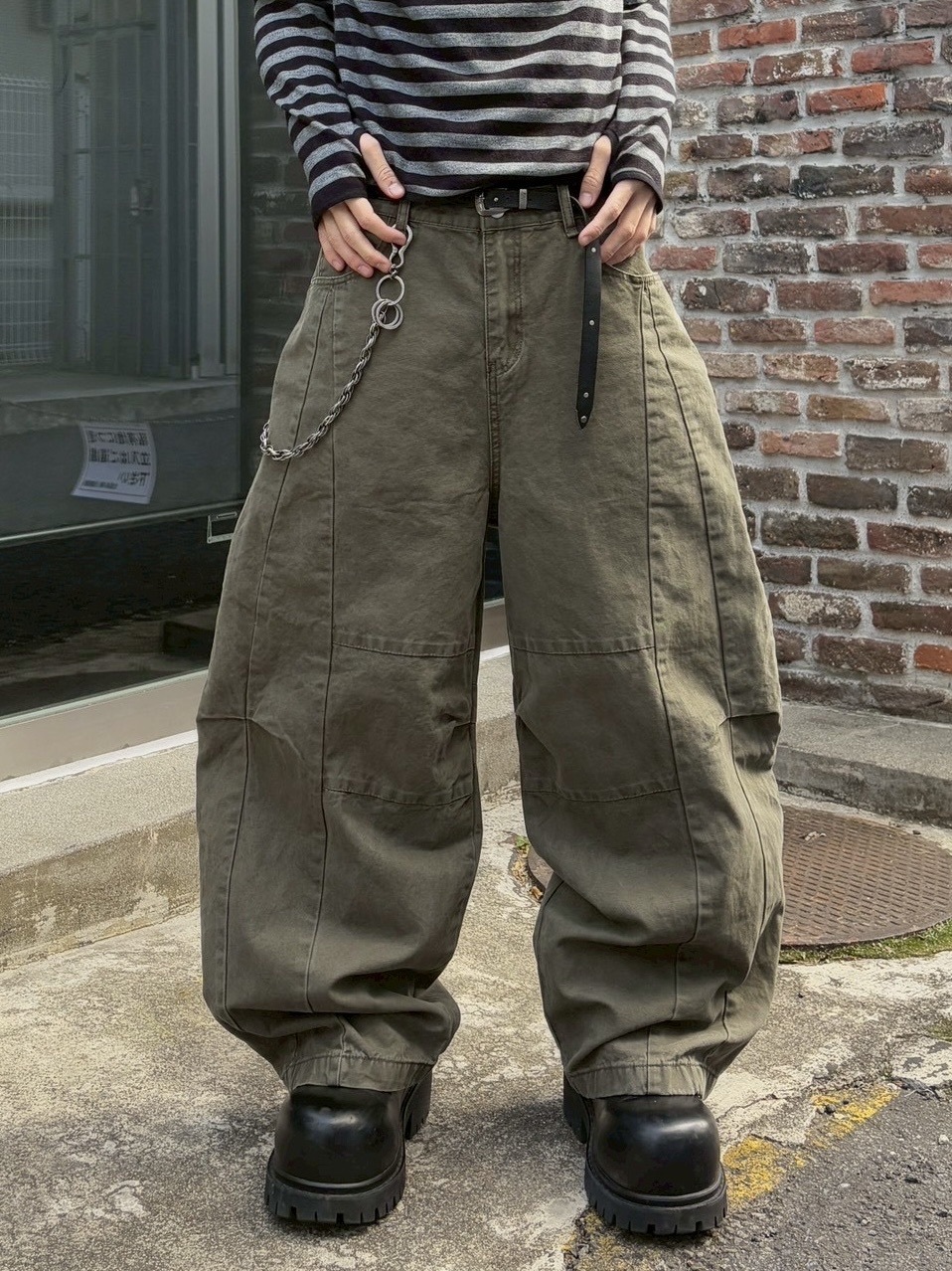 受注制【youll】cotton curve pants (2color)