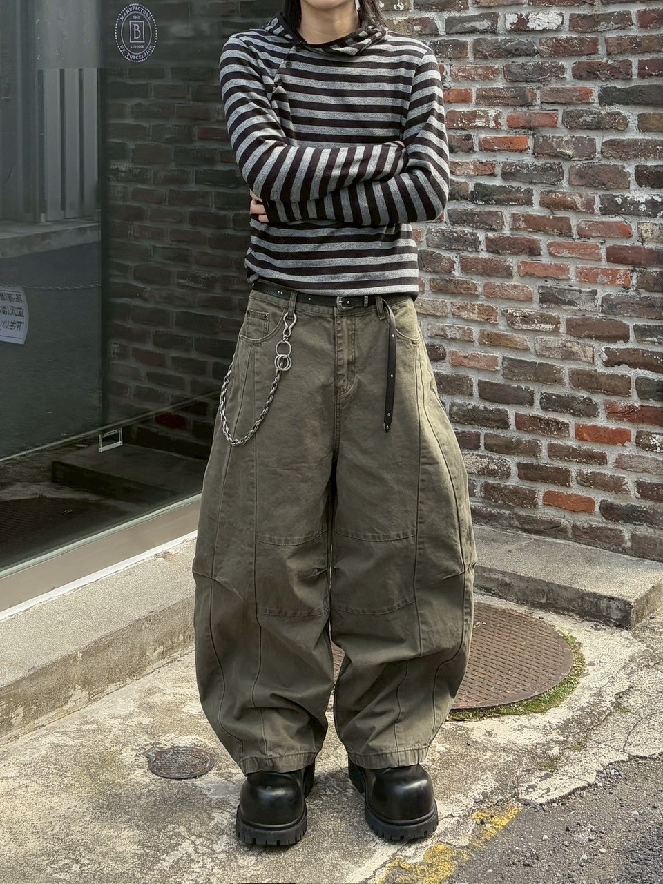 受注制【youll】cotton curve pants (2color)