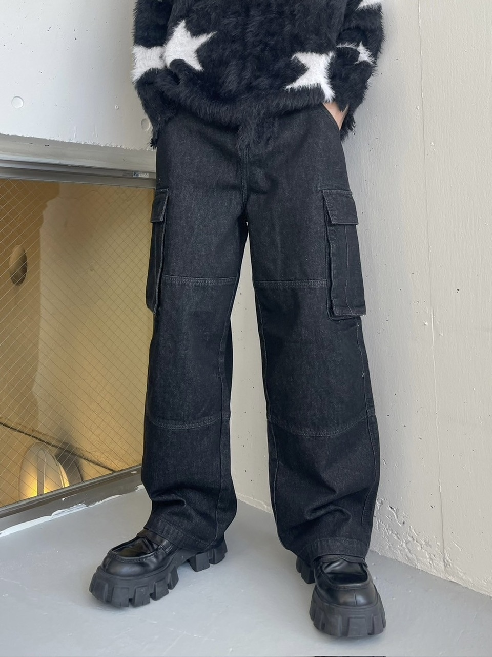 受注制【SUPADA】denim cargo pants (3color)