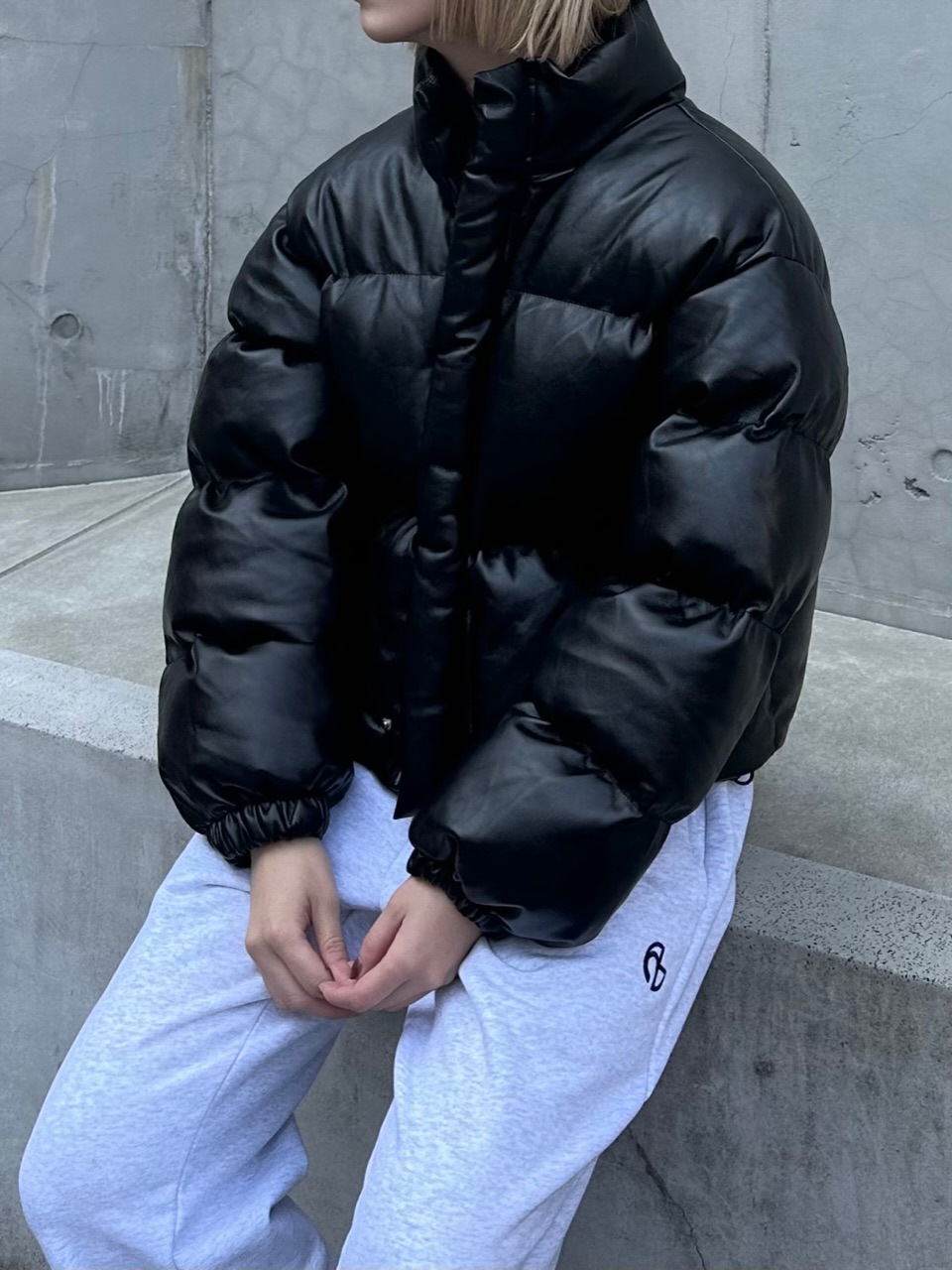 大阪店WEB限定受注制【Chikashitsu +】fake leather padded blouson