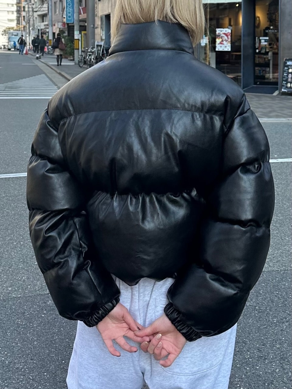 大阪店WEB限定受注制【Chikashitsu +】fake leather padded blouson