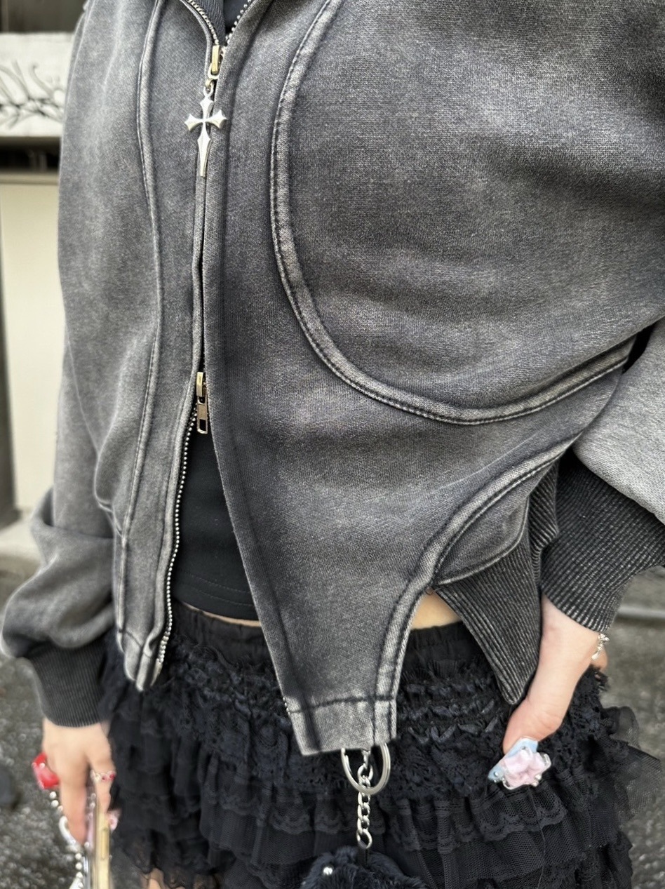 トップス CROPPED HOODIE ZIP-UP / CHA zipup-1-1-7a4d8.jpg?fit=max&w=