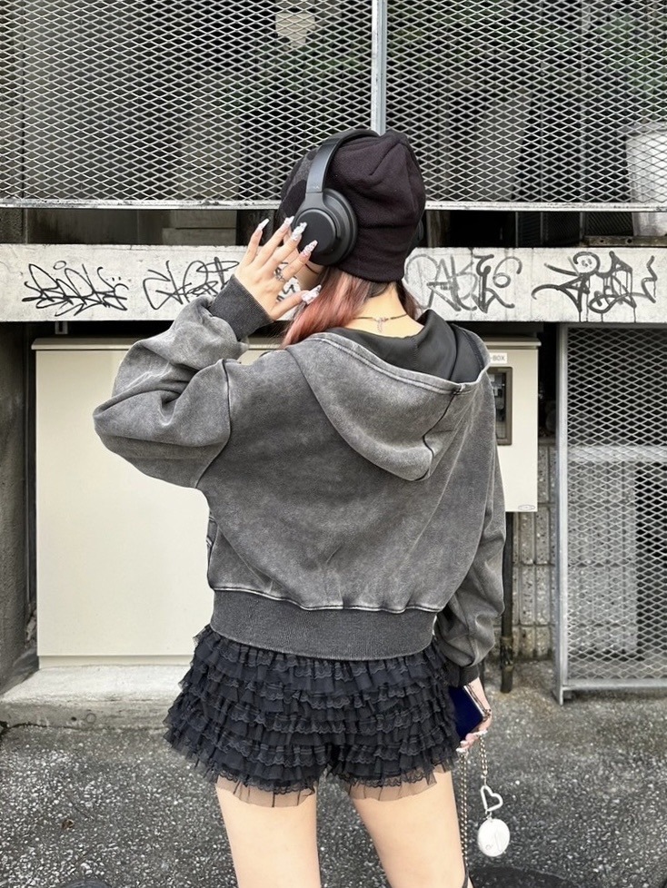Never mind the XU】crop zip up hoodie | OUR BRAND,Never mind