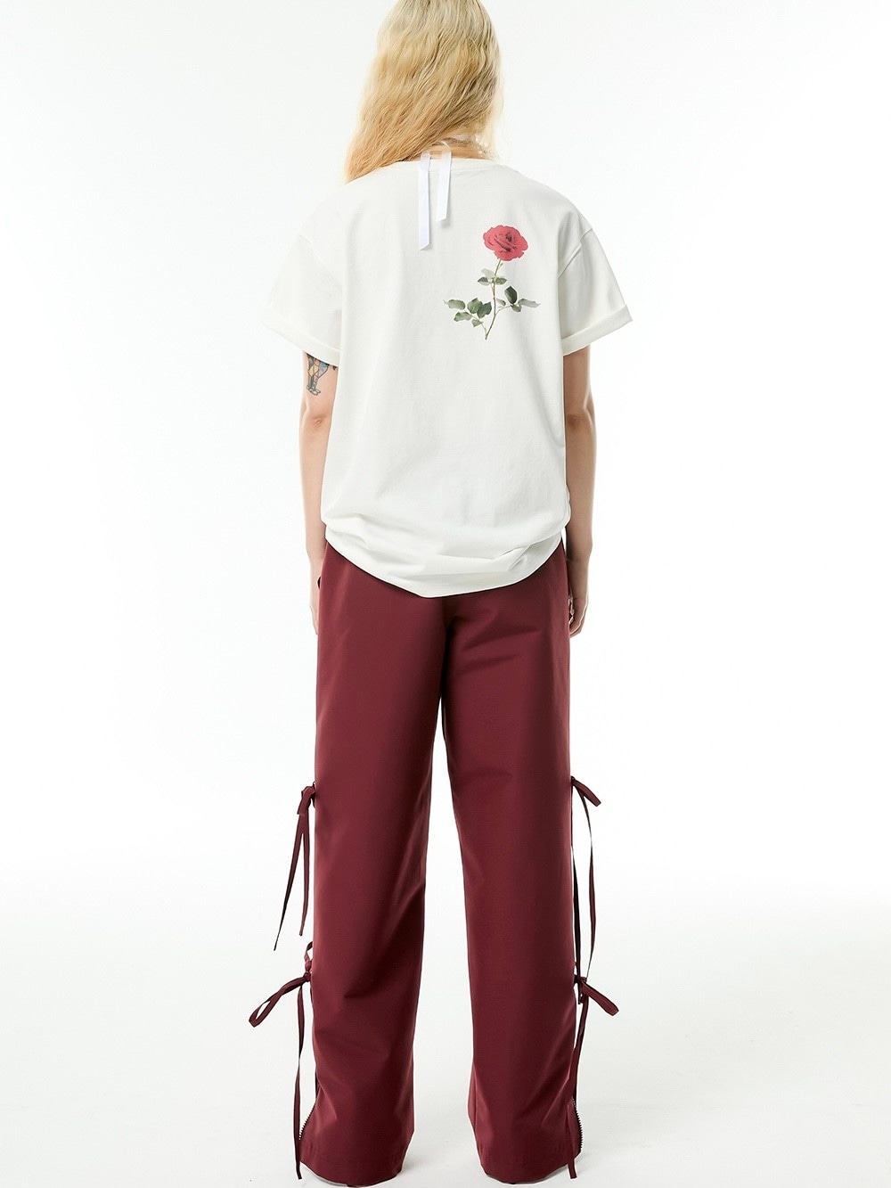 ●ESC STUDIO● rose short sleeves t-shirt (white) unisex ESC STUDIO】rose short sleeves t-shirt | OUR BRAND,ESC