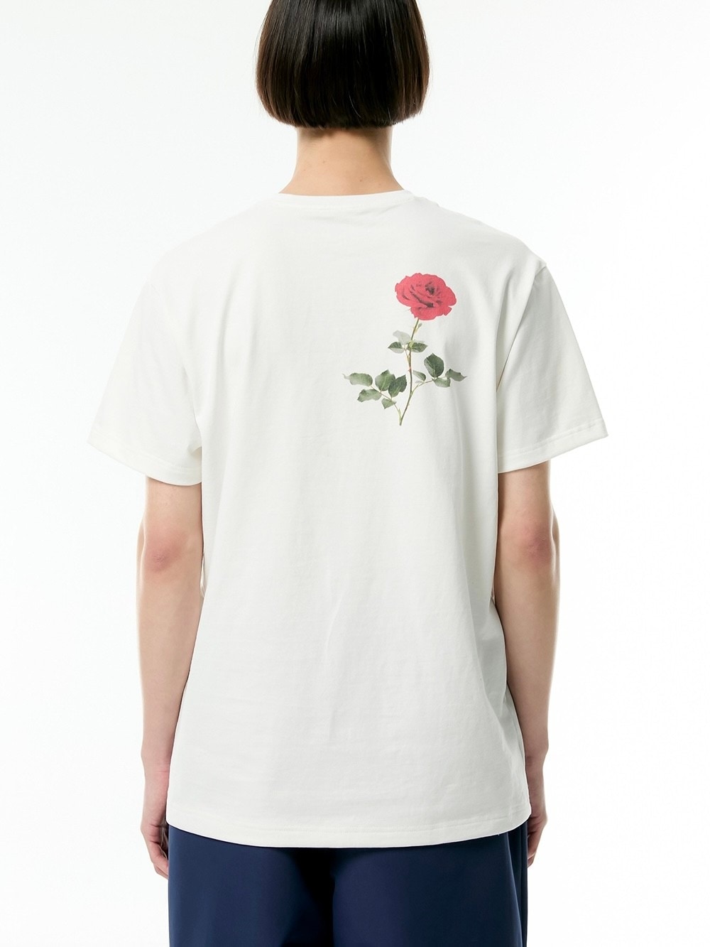 ●ESC STUDIO● rose short sleeves t-shirt (white) unisex ESC STUDIO】rose short sleeves t-shirt | OUR BRAND,ESC
