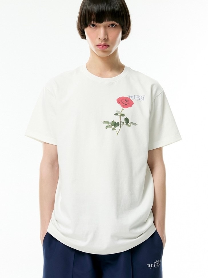 ★ESCSTUDIO★rose short sleeves t-shirt (white)★正規品/人気 ESC STUDIO】rose short sleeves t-shirt | OUR BRAND,ESC