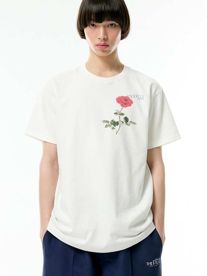 【ESC STUDIO】rose short sleeves t-shirt