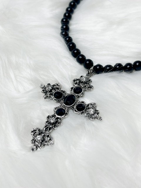 受注制【Rosen Kreuz】pearl cross necklace | OUR BRAND,Rosen