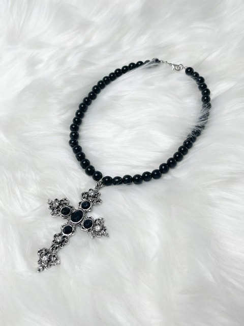 受注制【Rosen Kreuz】pearl cross necklace | OUR BRAND,Rosen