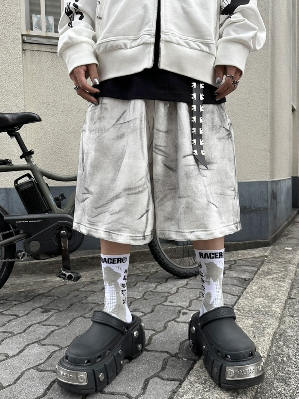 受注制【Never mind the XU】dirty washing sweat shorts