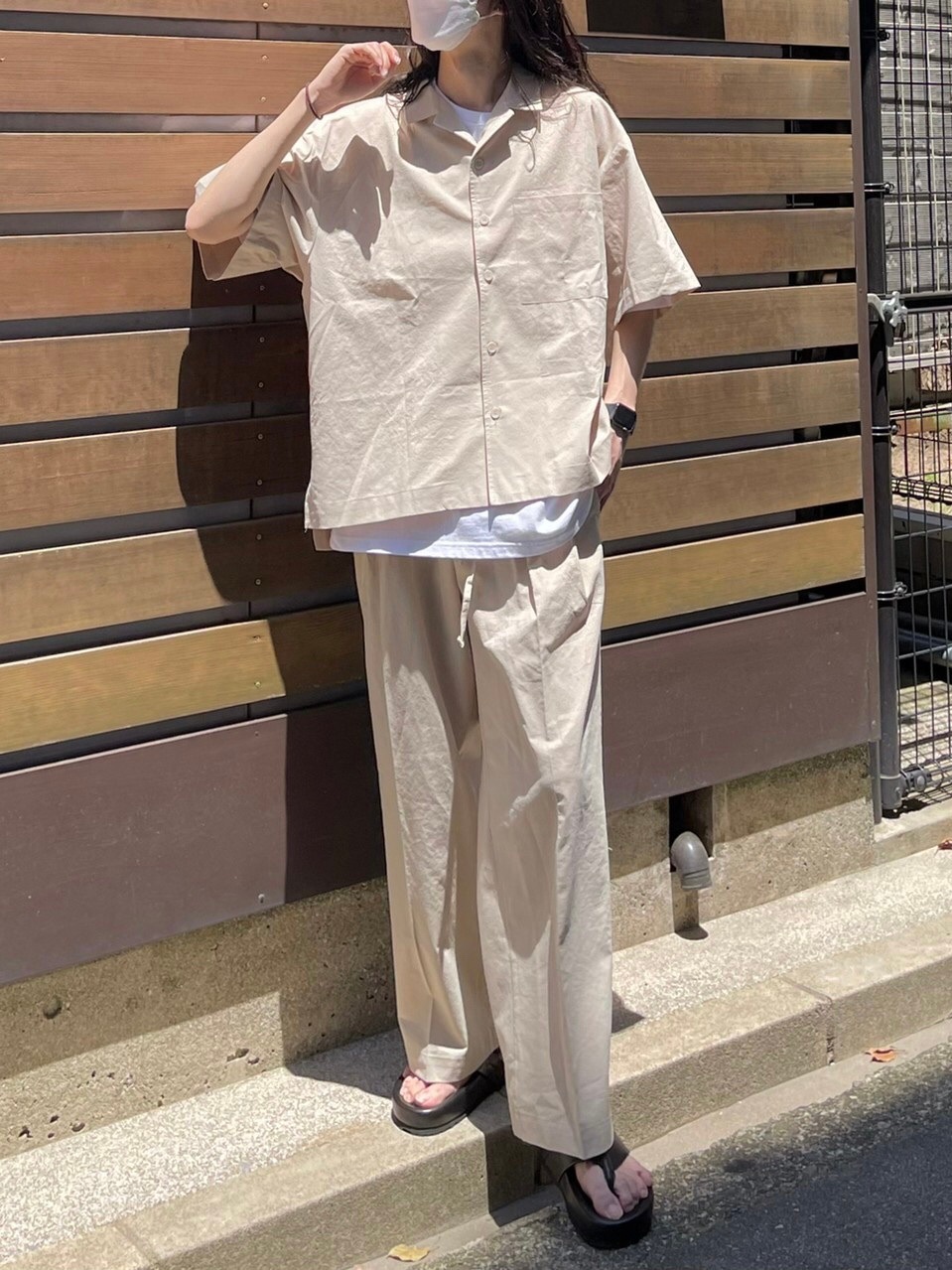 ゆちゃページ 受注制【Chikashitsu +】set up easy slacks (3color) | OUR