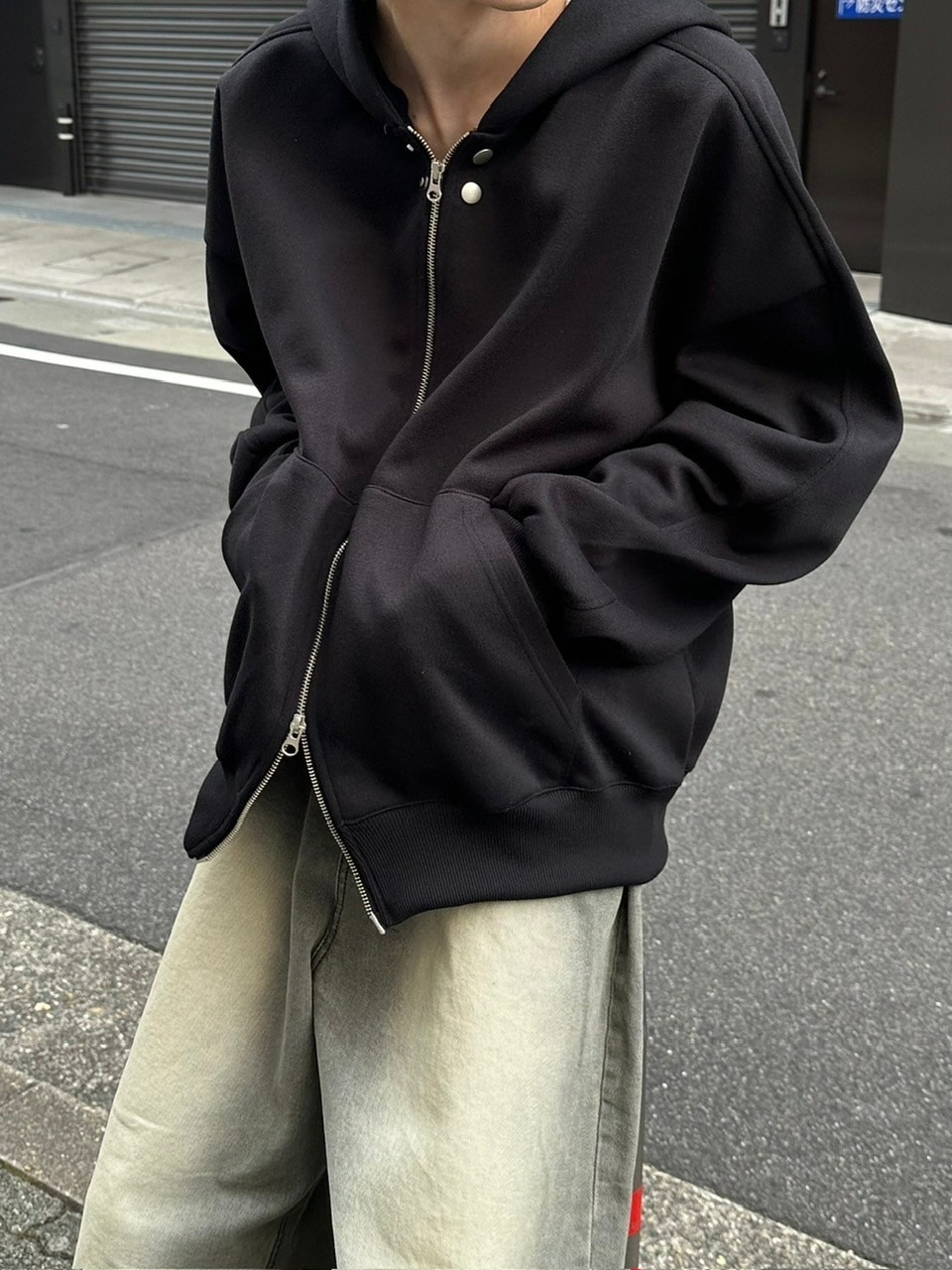 受注制【youll】double zip hoodie (2color)