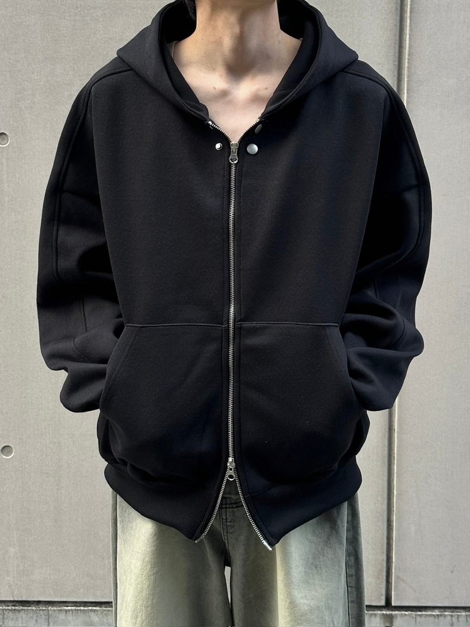 受注制【youll】double zip hoodie (2color)