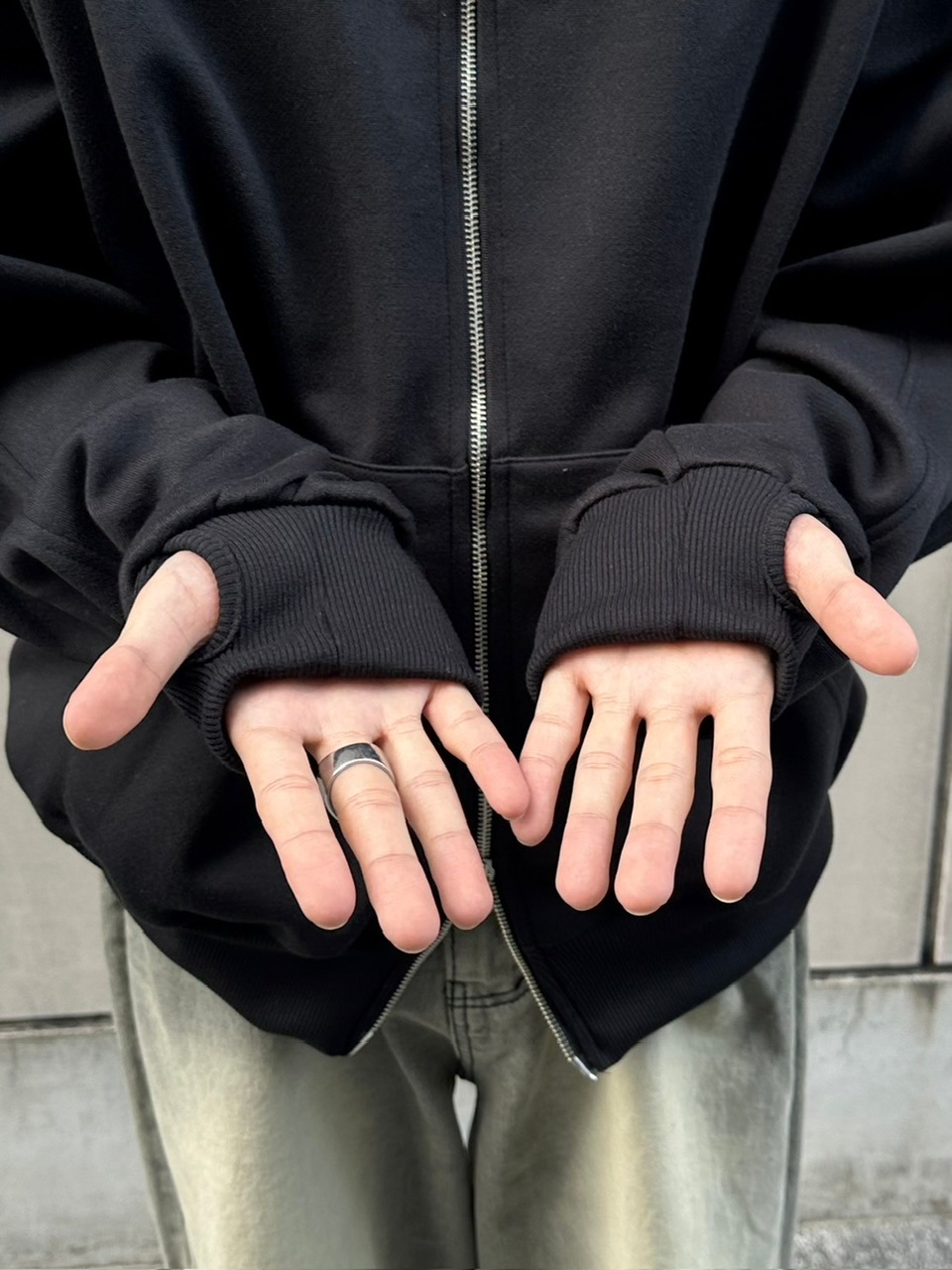 受注制【youll】double zip hoodie (2color)