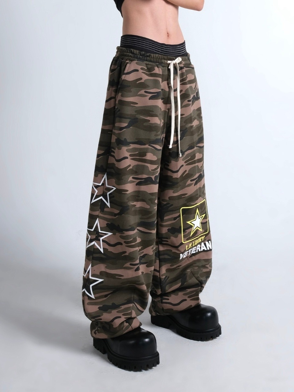 11/14 再入荷【IFEELLUCKY】Lucky army big sweat pants / 【アイ