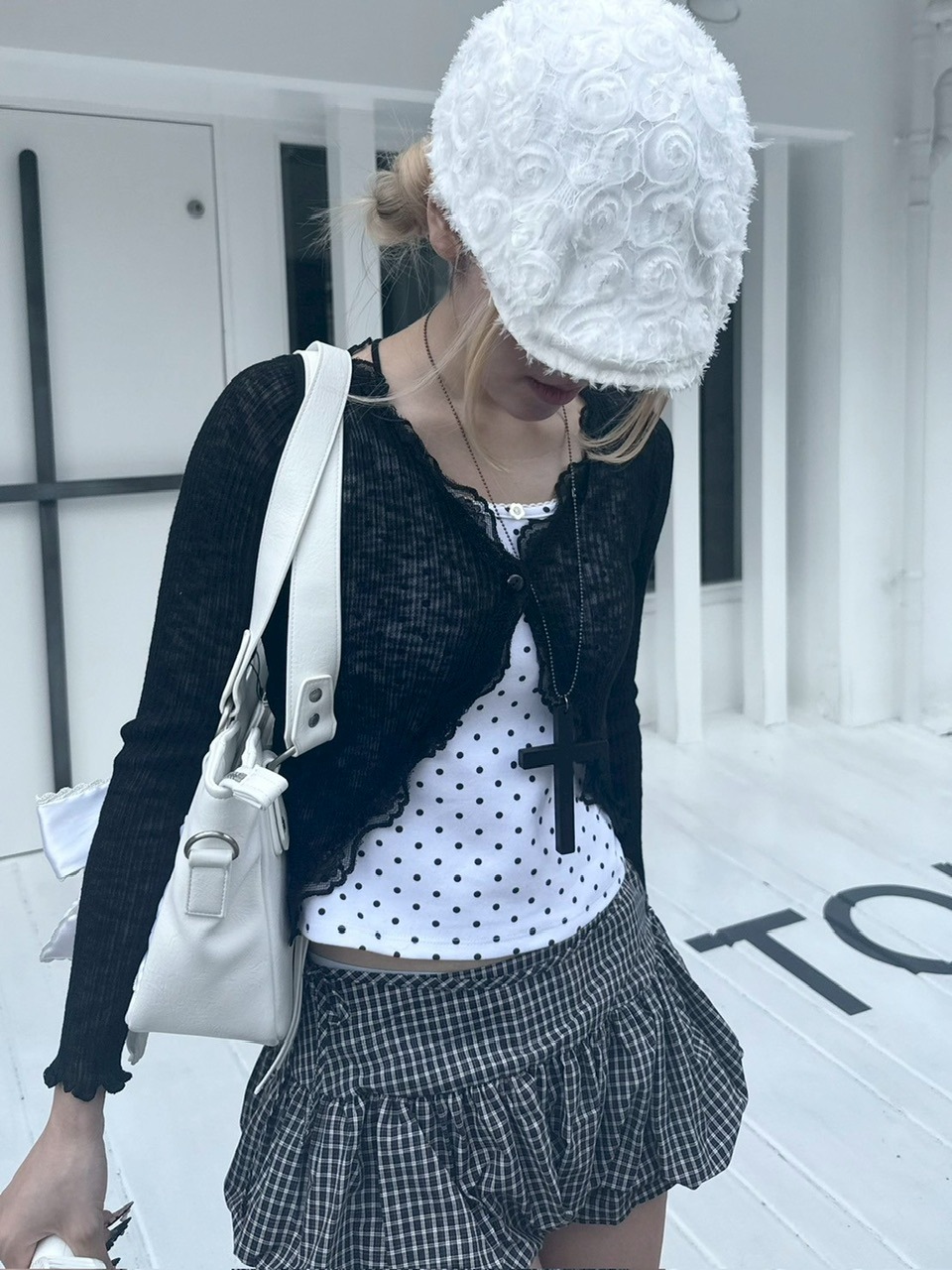 受注制【nmtc +】french frill cardigan (3color)