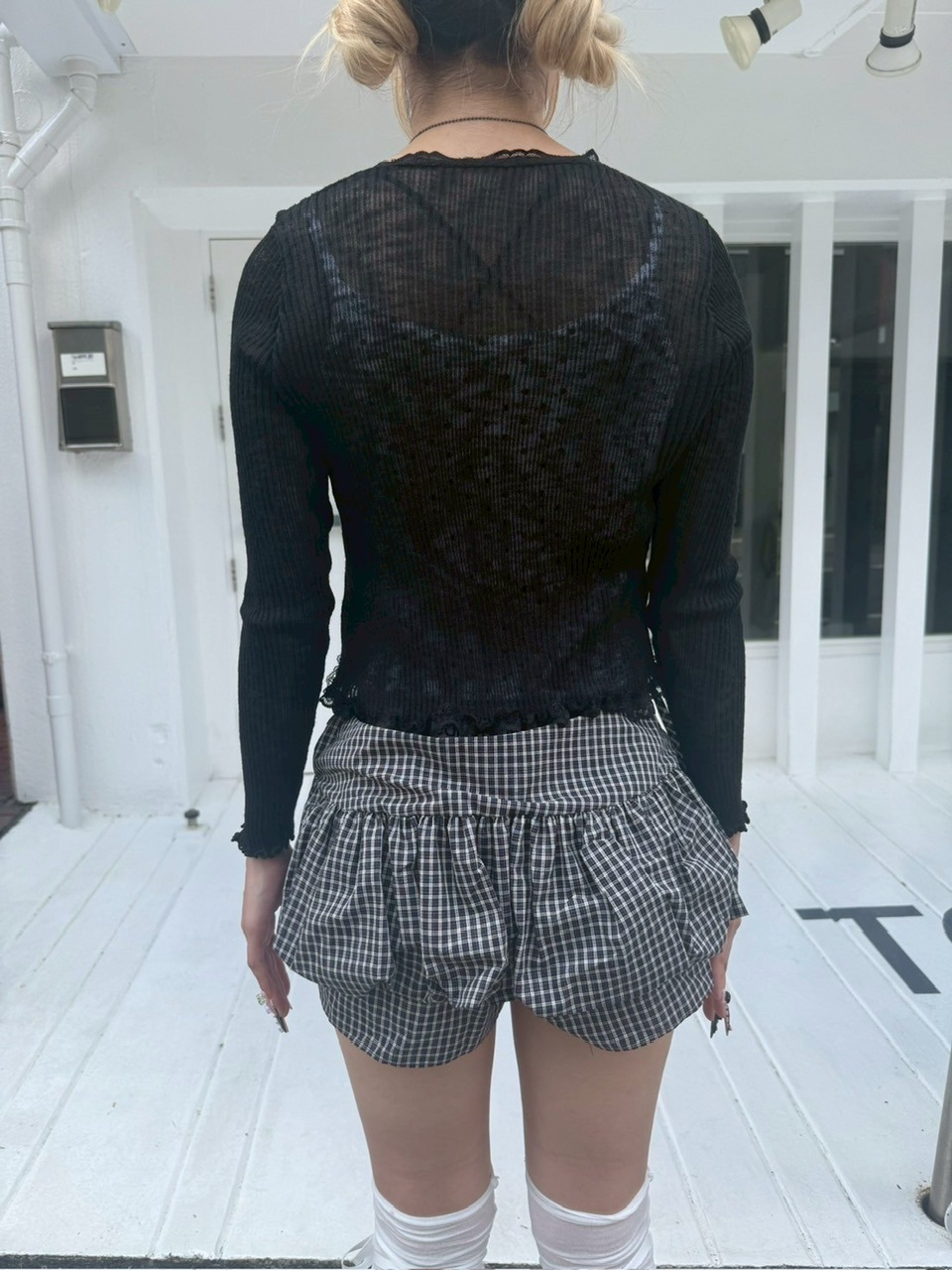 受注制【nmtc +】french frill cardigan (3color)