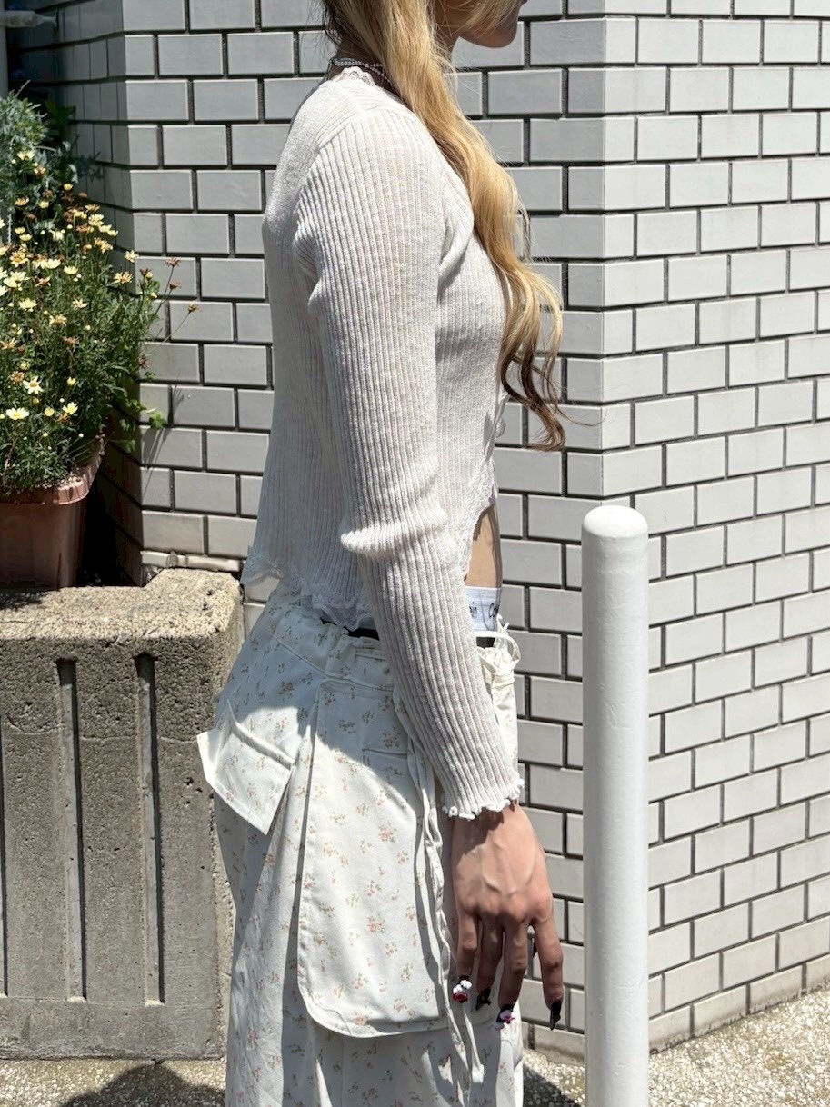 受注制【nmtc +】french frill cardigan (3color)