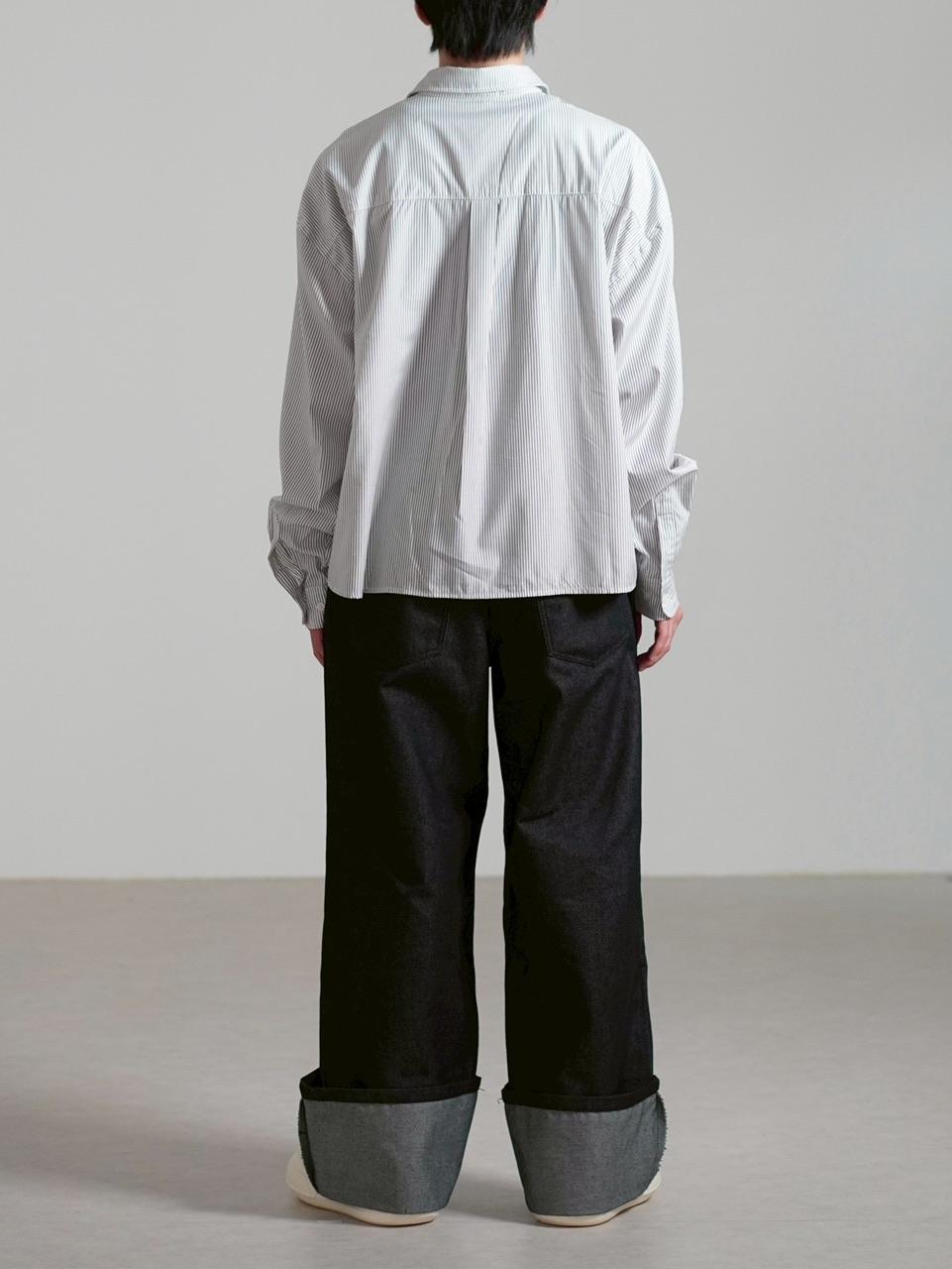 受注制【Chikashitsu +】roll-up balloon denim pants / 【チカシツプラス】ロールアップバルーンデニムパンツ (2color)