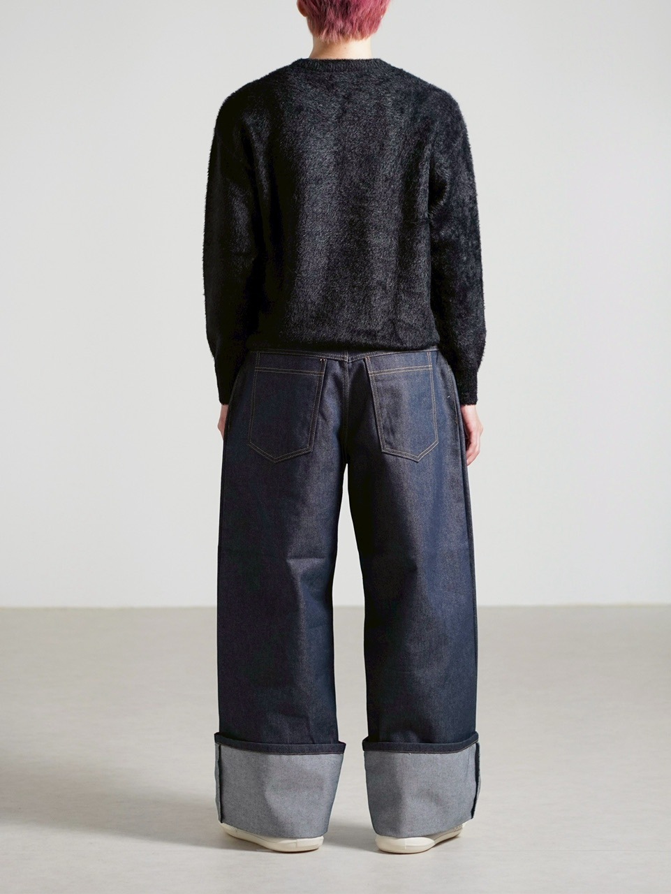 受注制【Chikashitsu +】roll-up balloon denim pants / 【チカシツプラス】ロールアップバルーンデニムパンツ (2color)