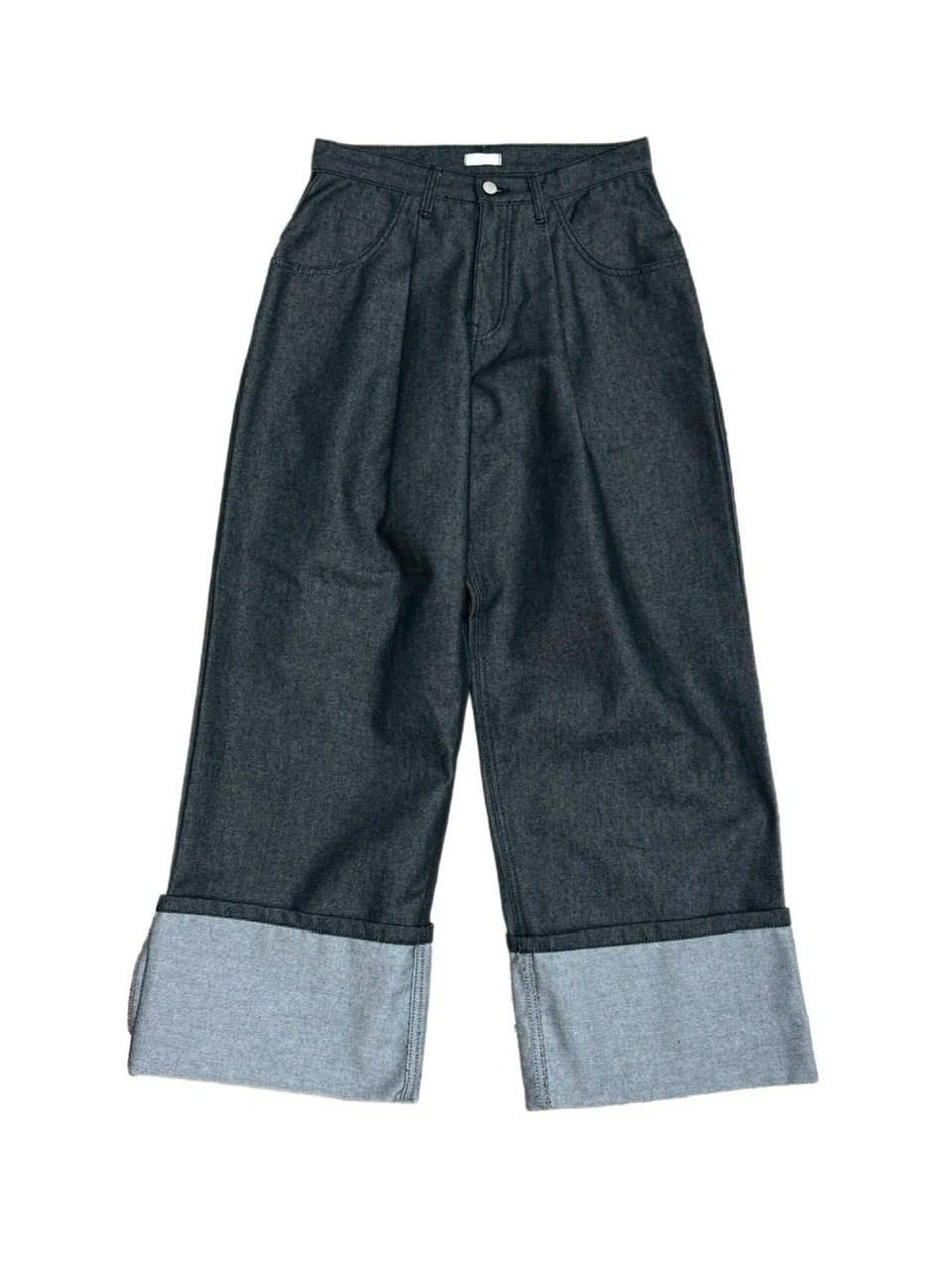 受注制【Chikashitsu +】roll-up balloon denim pants / 【チカシツプラス】ロールアップバルーンデニムパンツ (2color)