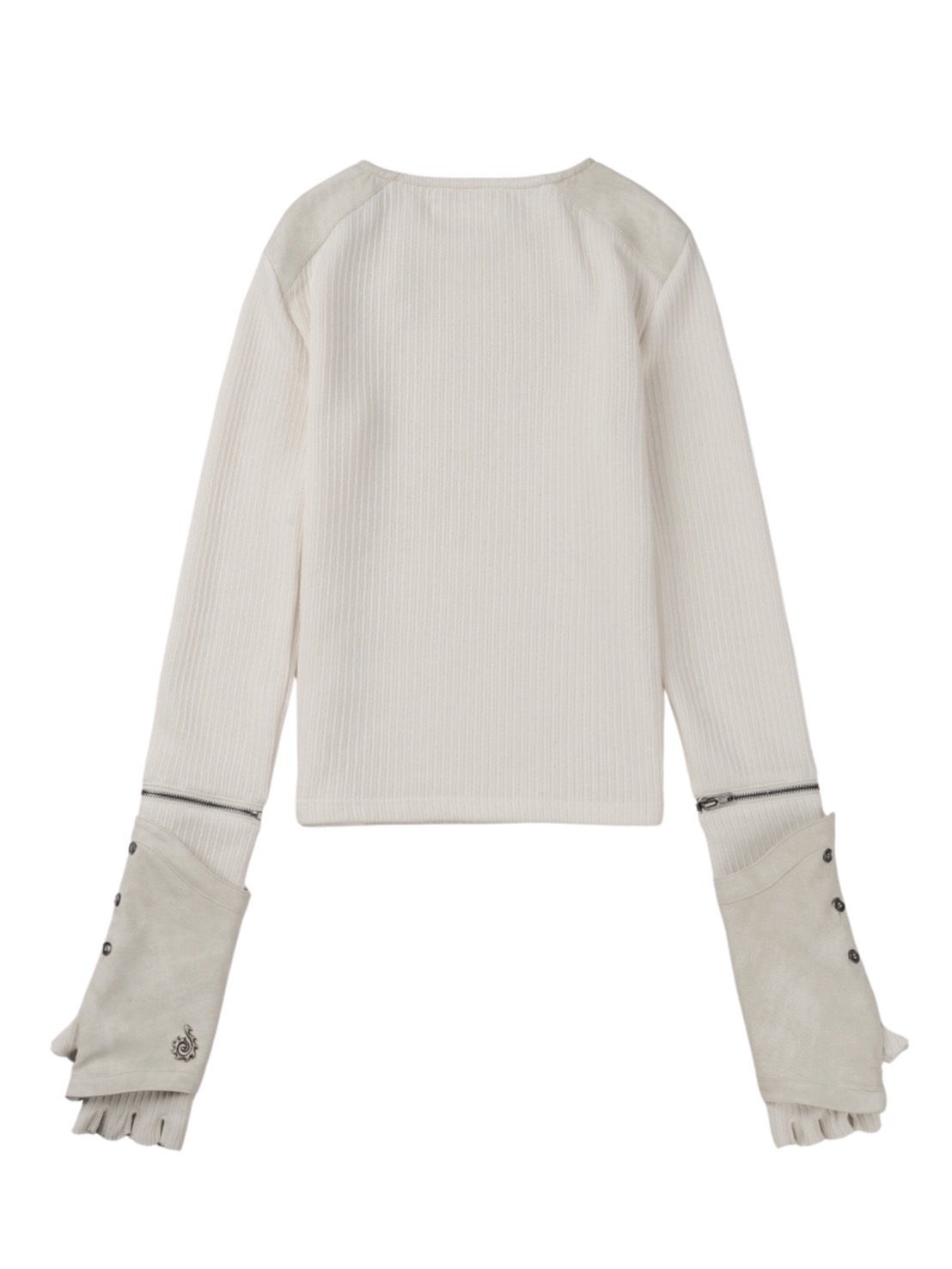 【bonienkiye】Detachable Zipper Leather Top