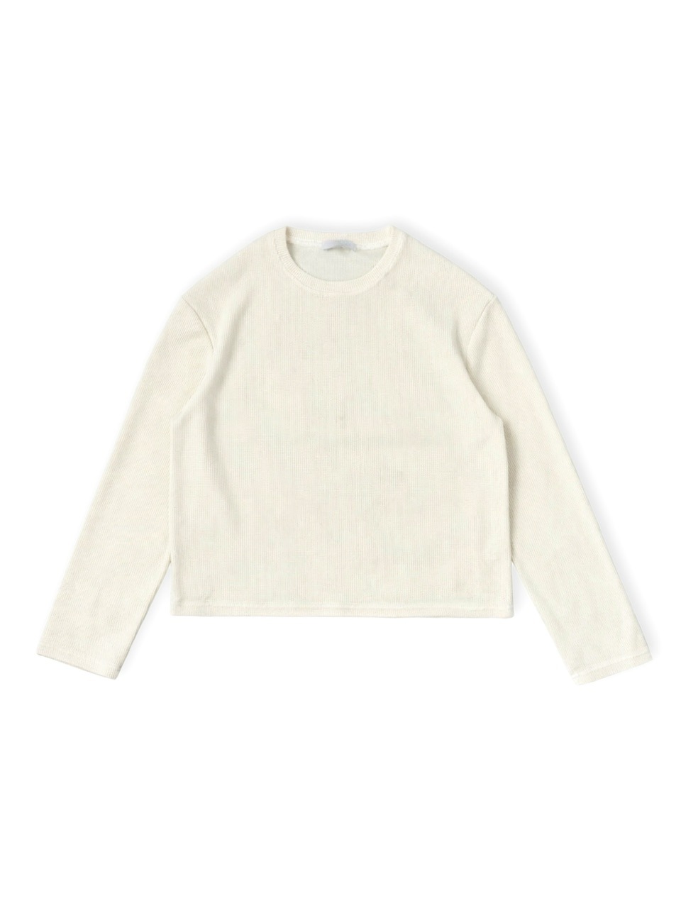 大阪店WEB限定受注制【Chikashitsu＋】cropped waffle long sleeve