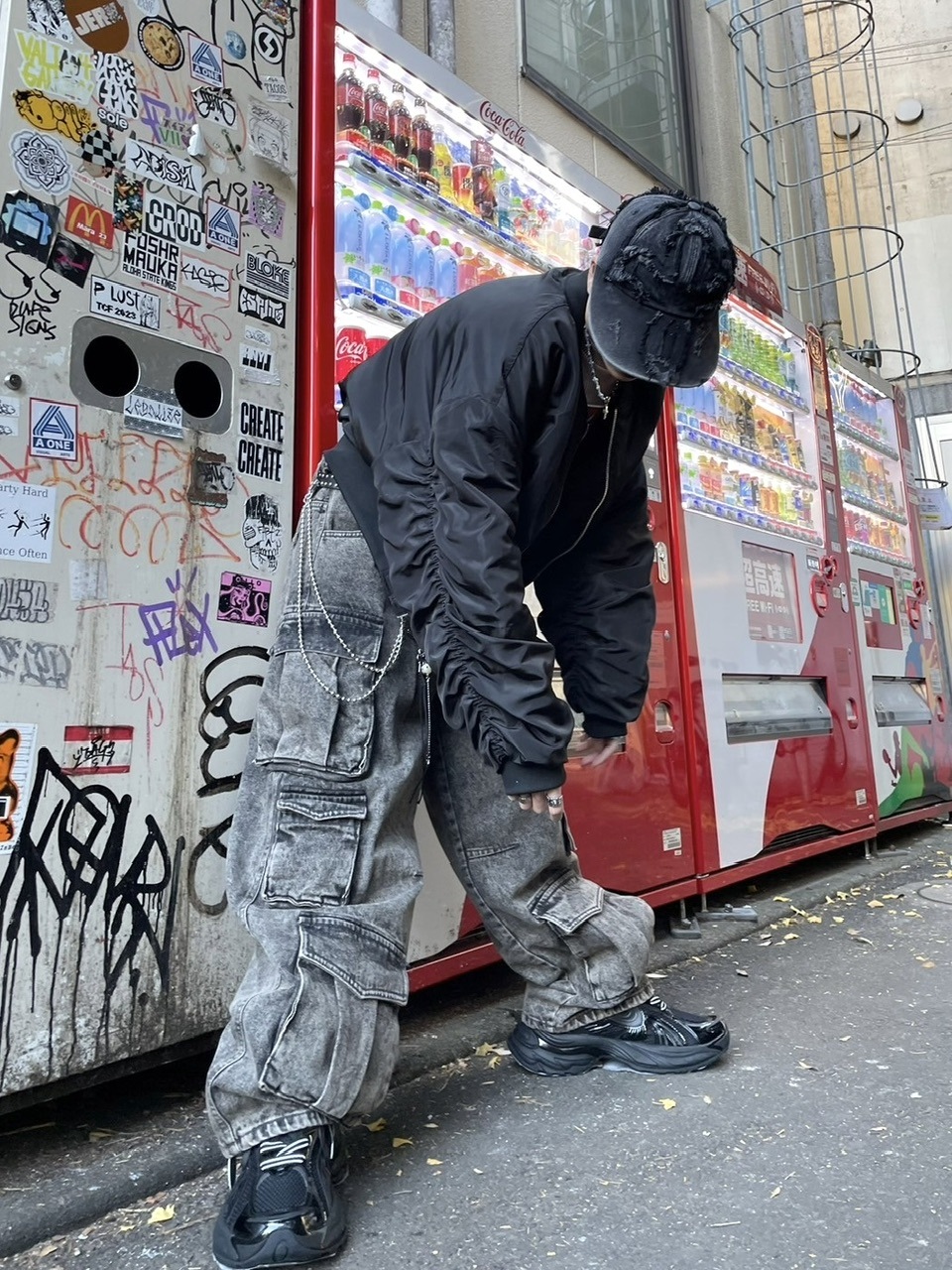 Never mind the XU】pocket cargo denim pants 2 (2color