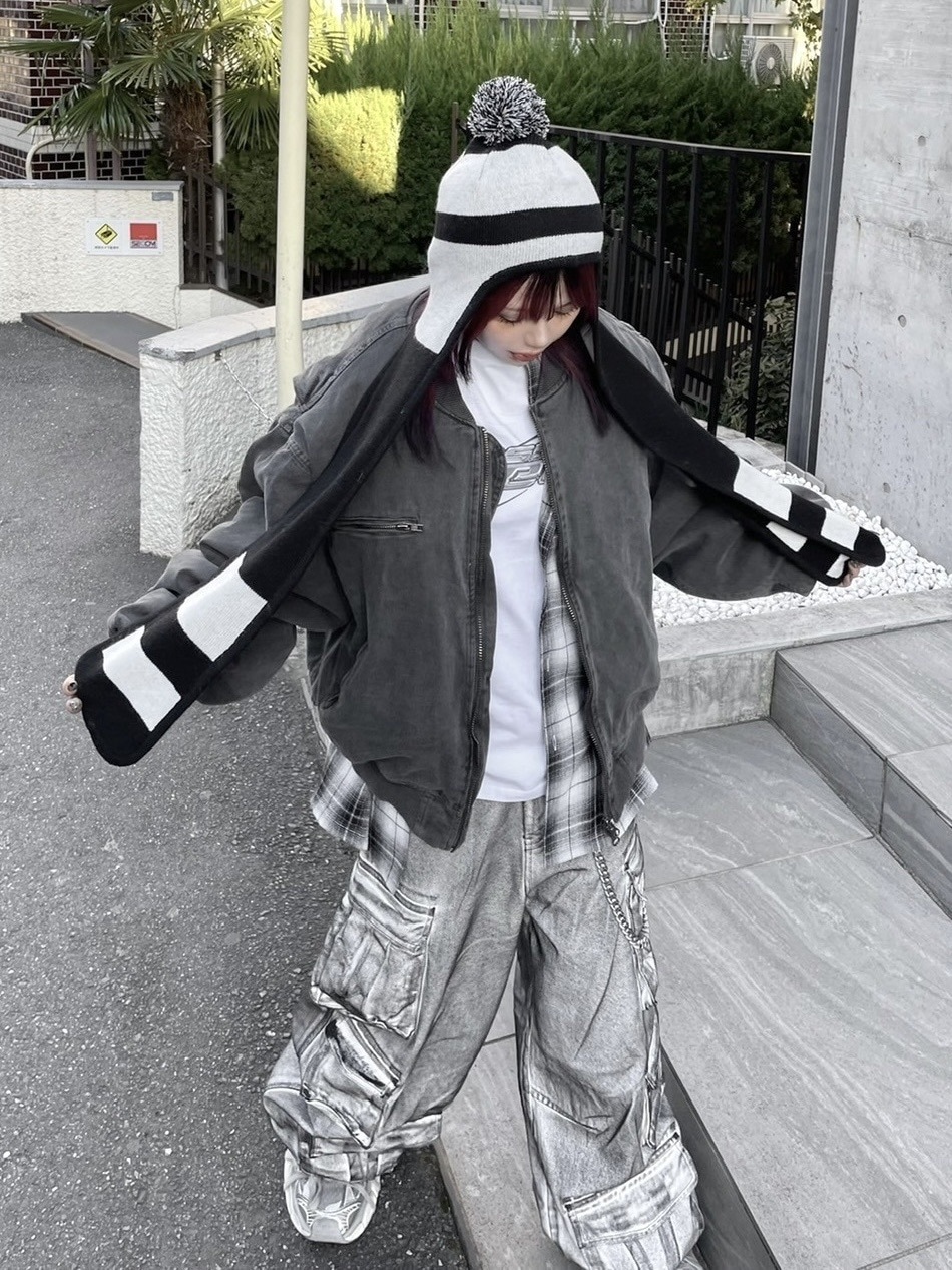 Never mind the XU】pocket cargo denim pants 2 (2color