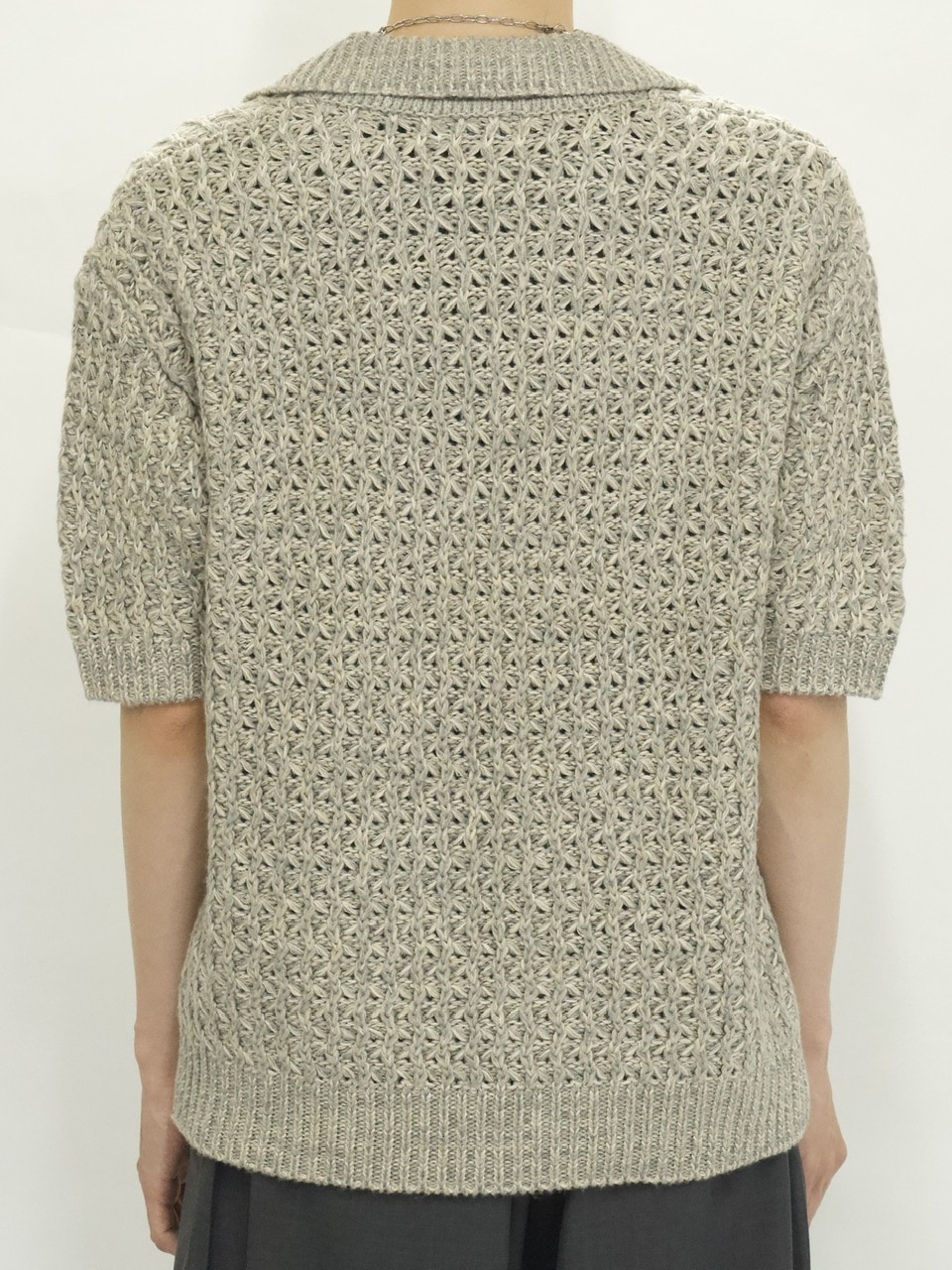 東京店WEB限定受注制【Chikashitsu +】skipper mesh knit polo