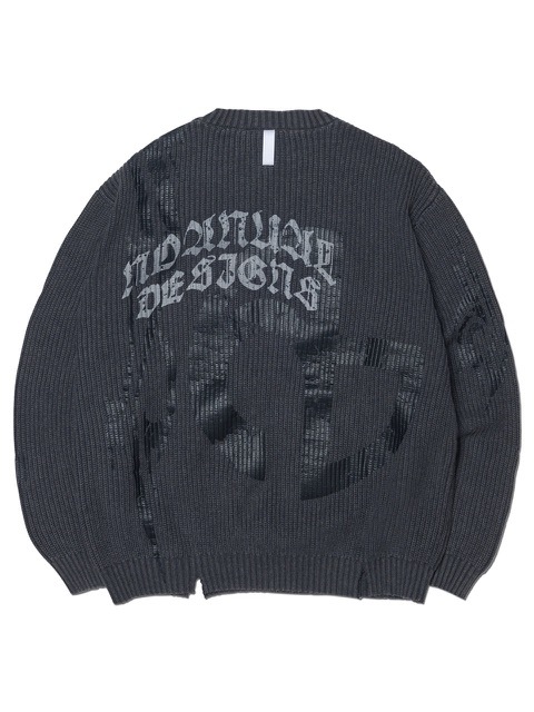 NOMANUAL】OVERDYED TRIBAL KNIT SWEATER | OUR BRAND,NOMANUAL