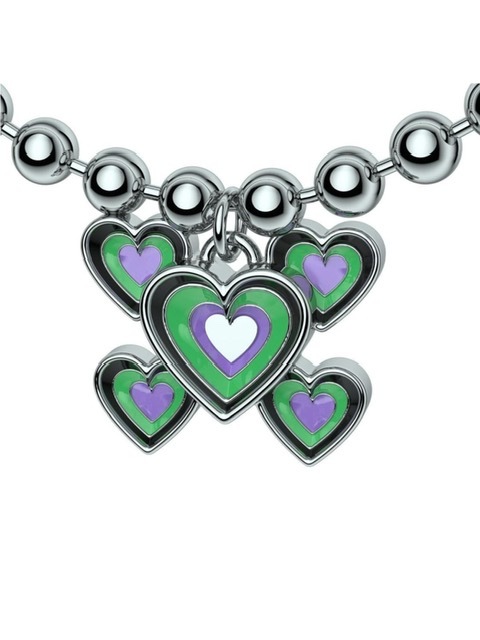 LURS】 Drop color love steel bead necklace | OUR BRAND,LURS ...