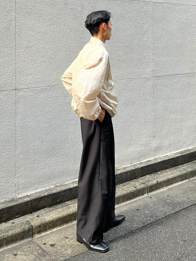 受注制【Chikashitsu +】wide tuck slacks (3color)