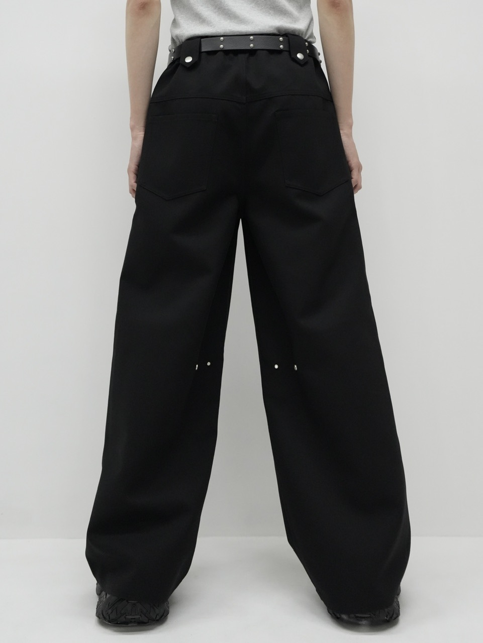 【CS】SEAM DESIGN DRAPE WIDE PANTS 