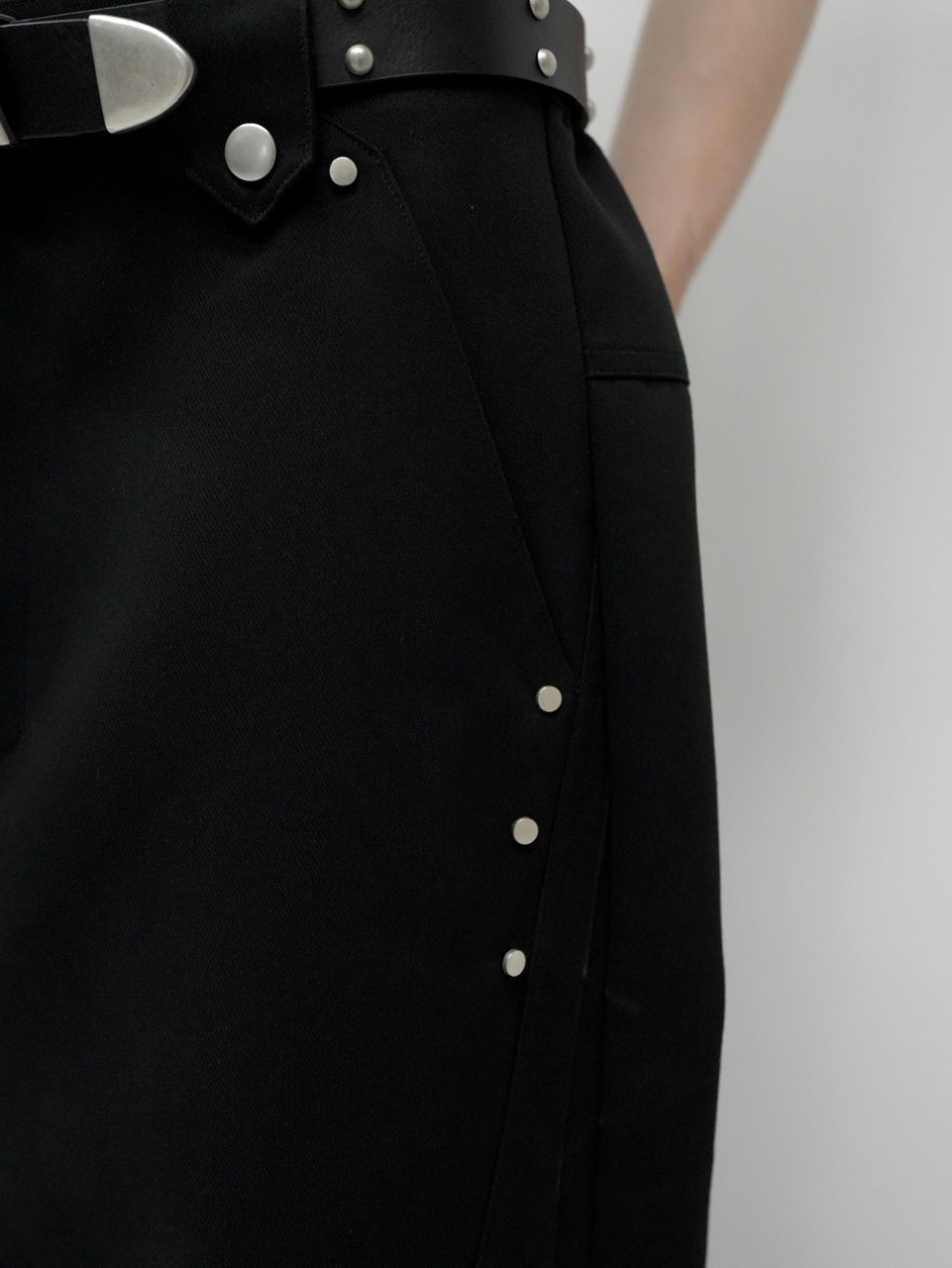 【CS】SEAM DESIGN DRAPE WIDE PANTS 
