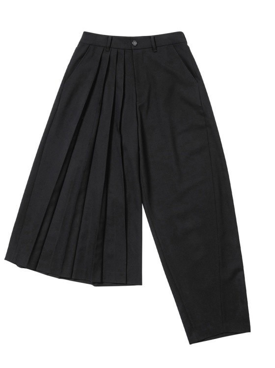 【AJOBYAJO】Asymmetric Pleat Pants / 【アジョバイアジョ】アシンメトリープリーツスラックスパンツ
