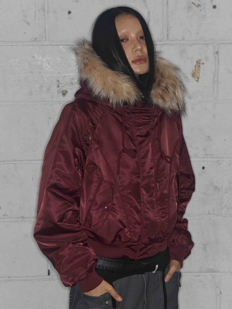 FANCY CLUB】EYELET FUR MA-1 / 【ファンシークラブ】アイレットファー