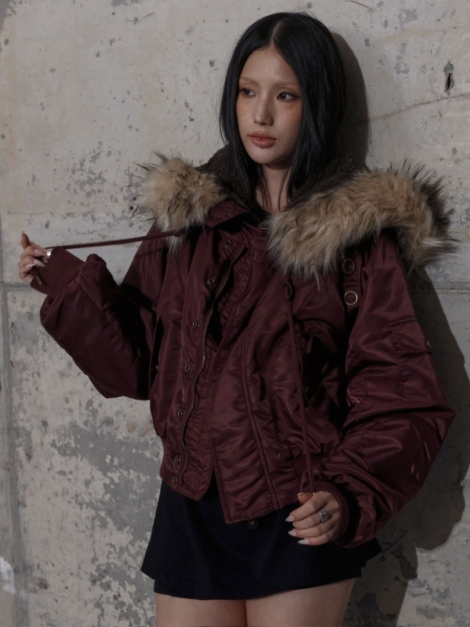 FANCY CLUB】EYELET FUR MA-1 / 【ファンシークラブ】アイレットファー