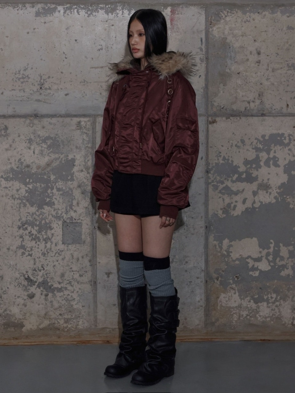 FANCY CLUB】EYELET FUR MA-1 / 【ファンシークラブ】アイレットファー