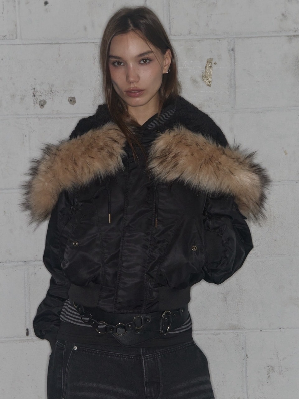 FANCY CLUB】EYELET FUR MA-1 / 【ファンシークラブ】アイレットファー