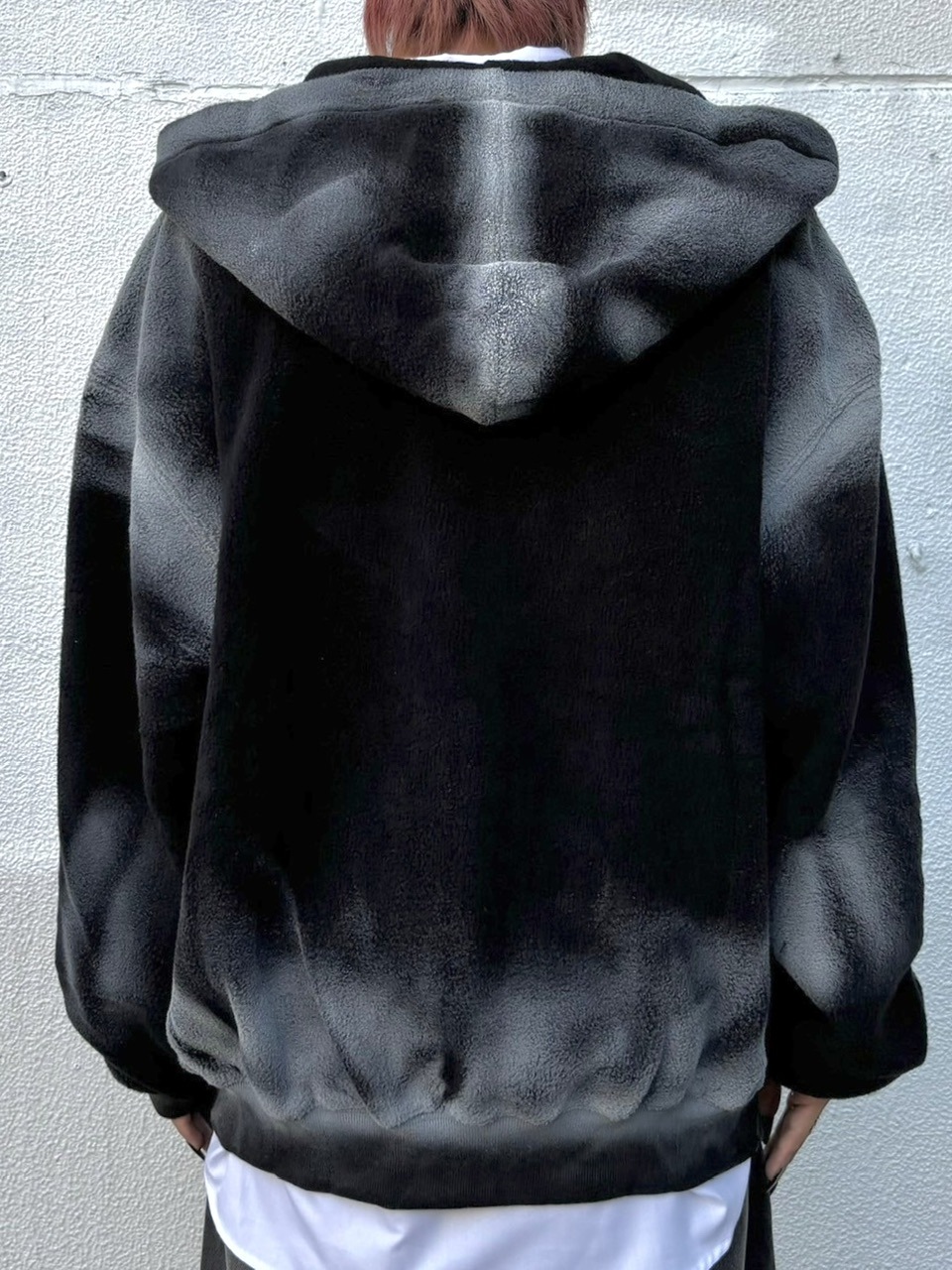 受注制【Never mind the XU】dirty zip up hoodie (2color) / 【ネバー