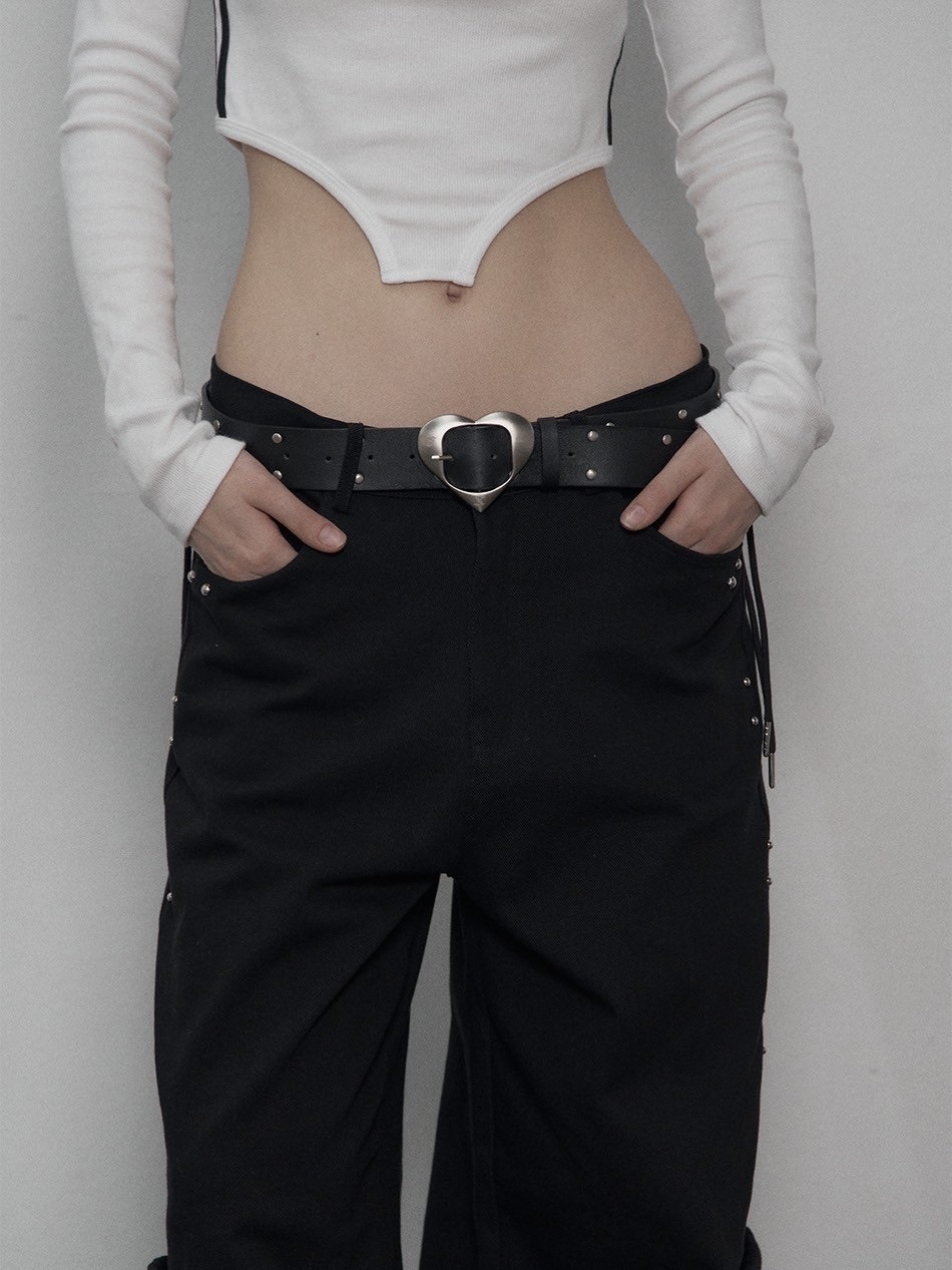 SETUP-EXE】STUDDED HEART BELT | OUR BRAND,SETUP-EXE