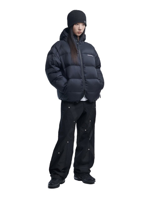nomanual DIVISION HOODED DUCK DOWNダウン DIVISION HOODED DUCK DOWN - GLOSSY BLACK - nomanual | 60