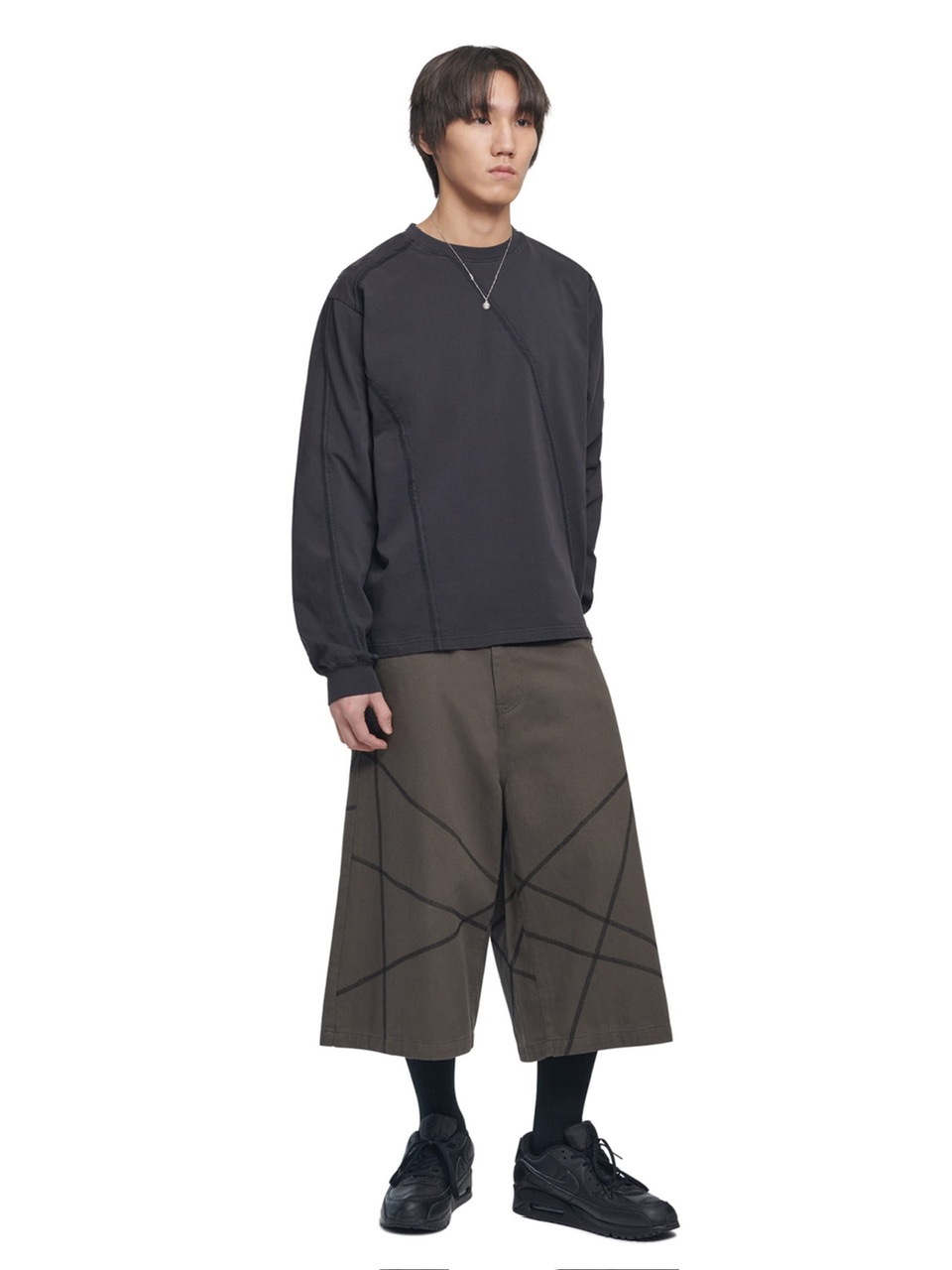 【NOMANUAL】25ss OVERDYED CUTTING LONG SLEEVE TEE NOMANUAL】OVERDYED CUTTING LONG SLEEVE TEE | OUR BRAND