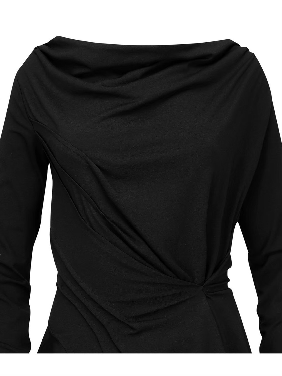 ◆NACHE◆ INCLINE DRAPING LONG SLEEVE BLACK N2511RLT04BLK NACHE】INCLINE DRAPING LONG SLEEVE | OUR BRAND,NACHE