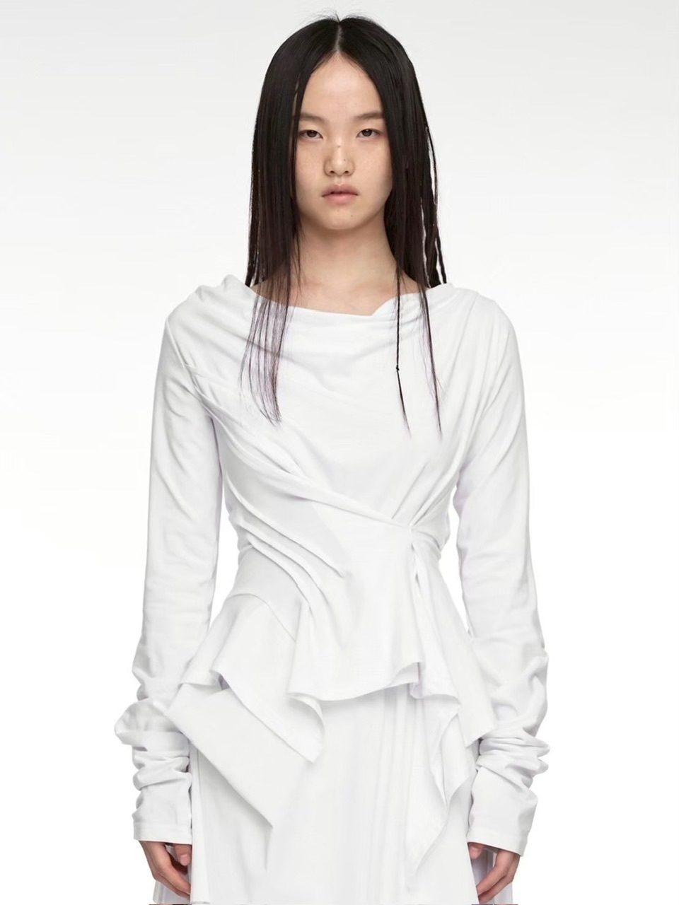 NACHE】INCLINE DRAPING LONG SLEEVE | OUR BRAND,NACHE